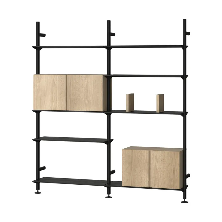 Pira G2 shelving system W A Black/Oak - Pira
