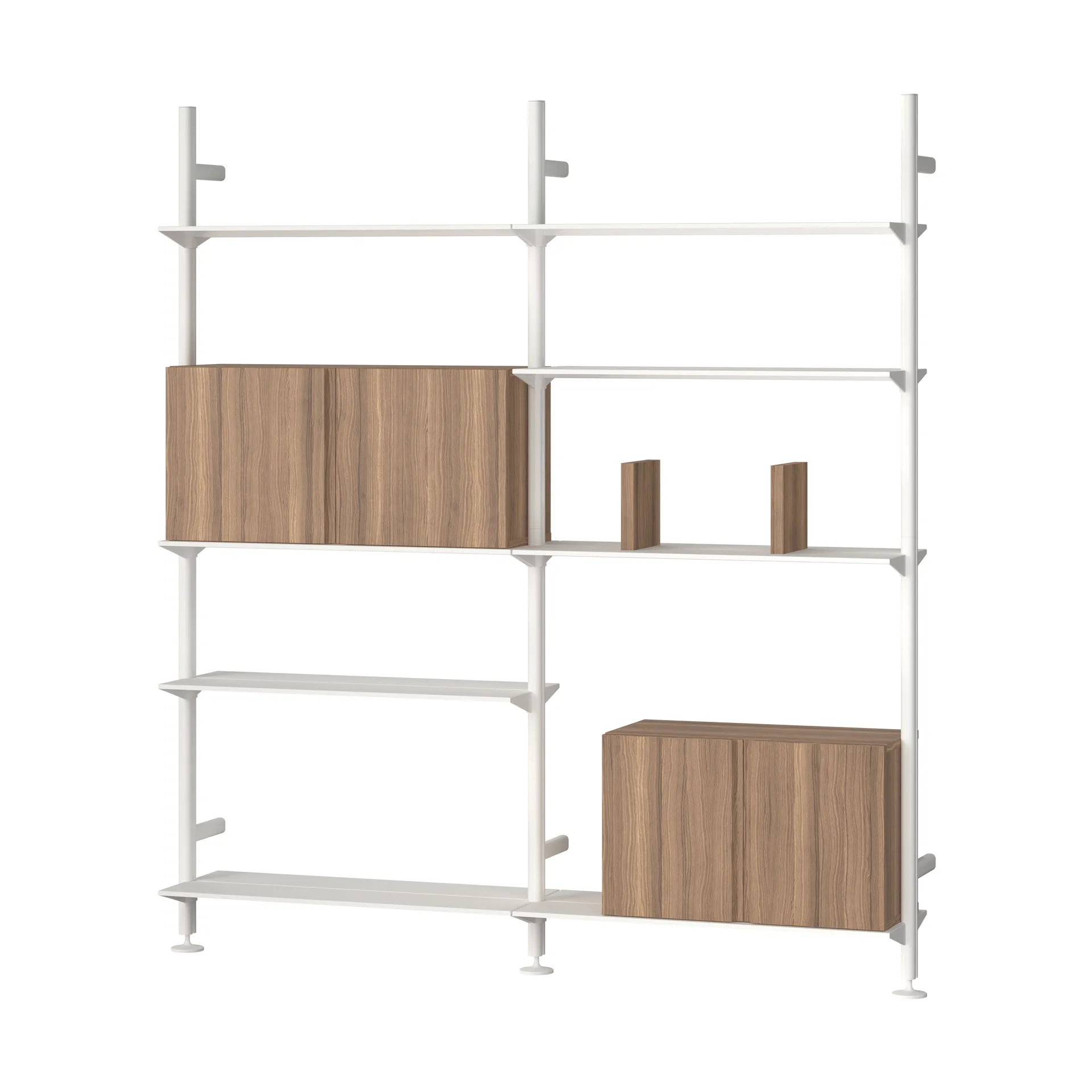 Pira G2 shelving system W A White/Walnut Pira