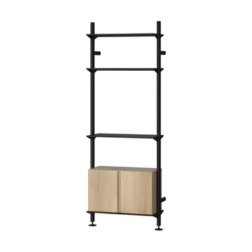 Pira G2 shelving system W B Black/Oak - Pira