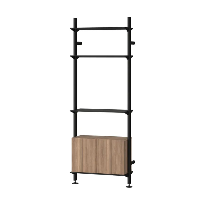 Pira G2 shelving system W B Black/Walnut - Pira