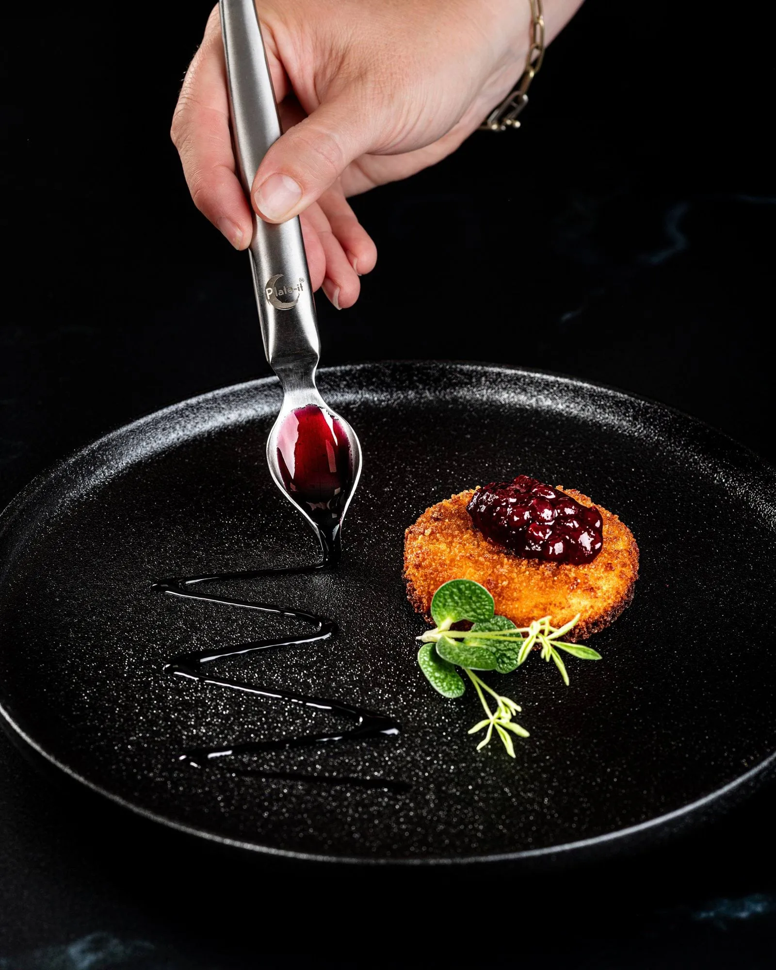Plate-it decorating spoons, Stainless steel, 2-pack Plate It