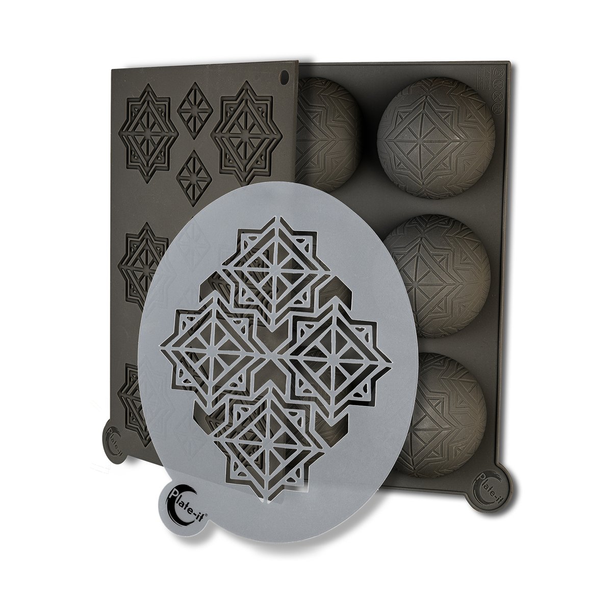 Plate It Plate-it infinity silicone mold 3 pieces Gray