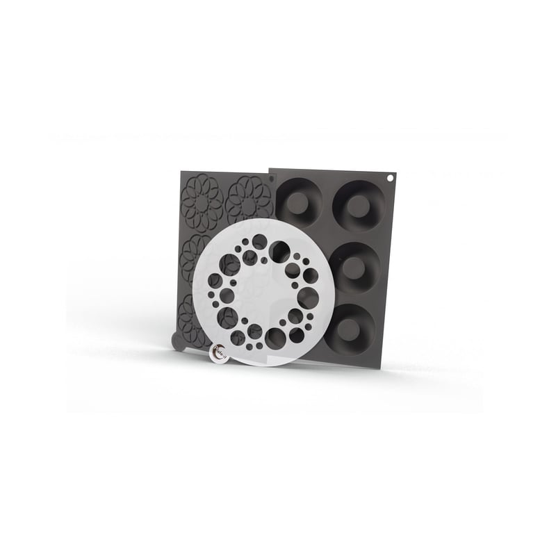 Plate It Plate-it inner circle silicone mold 3 pieces Gray