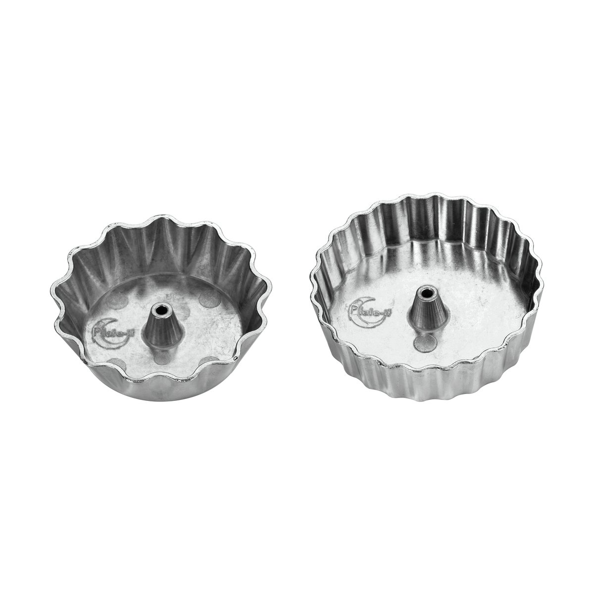 Plate It Plate-it tartlet molds 2-pack Steel | Scandinavian Design | Cookie/Biscuit cutters & cake tins | Silver-coloured