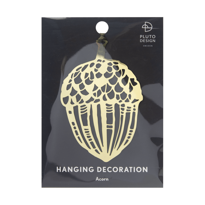 Acorn Christmas pendant, Gold Pluto Design