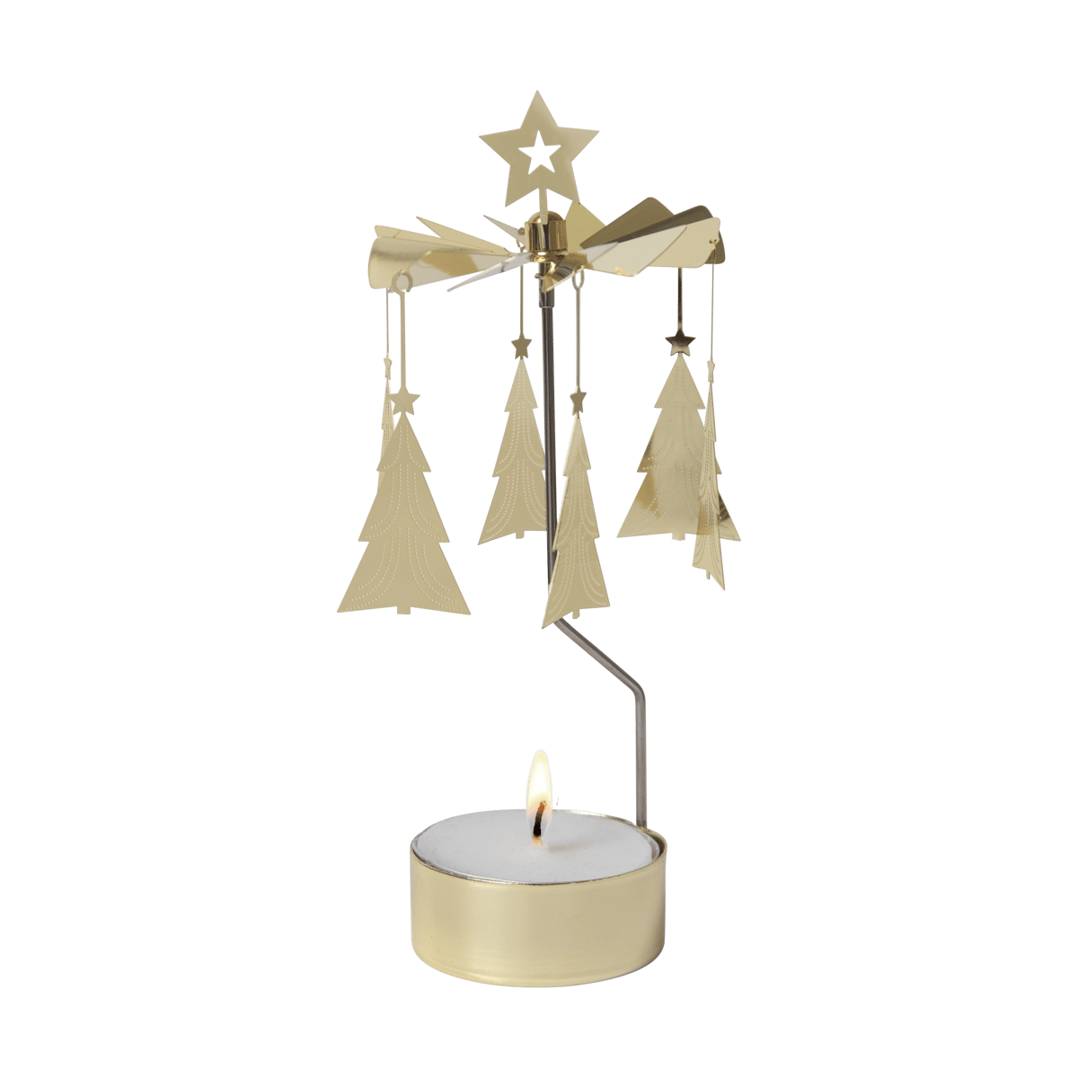 Pluto Design Angel chime Christmas tree Gold | Scandinavian Design | Tea light holders, lanterns & candle dishes | Gold-coloured