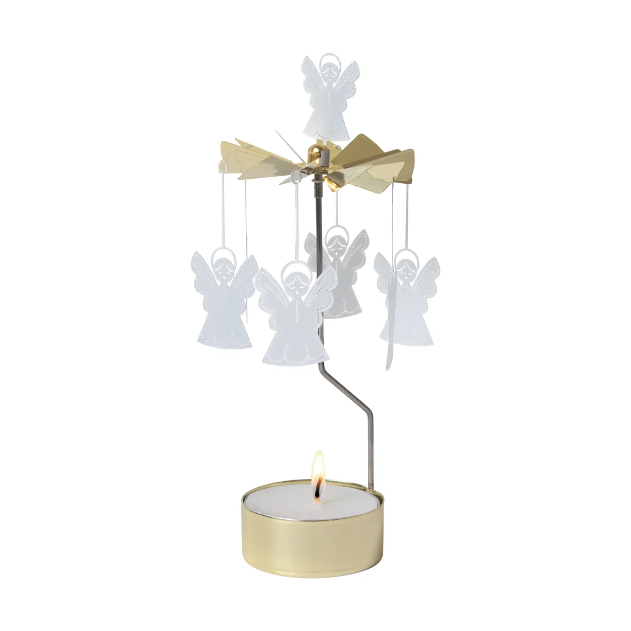 Pluto Design Angel chime Singing angel Gold | Scandinavian Design | Tea light holders, lanterns & candle dishes | Gold-coloured