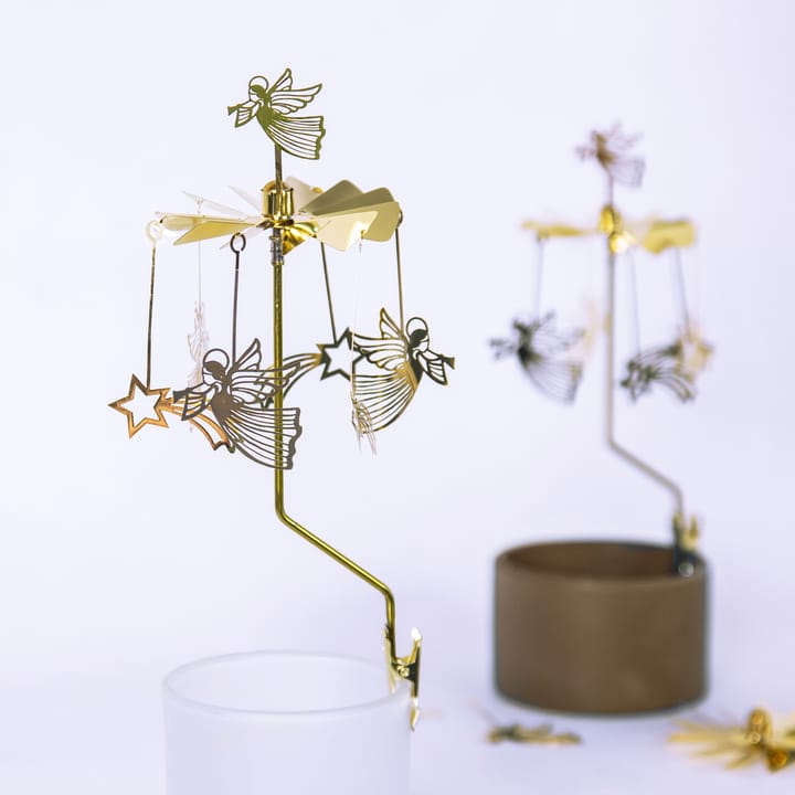 Angel chimes clips angels and stars, gold Pluto Design