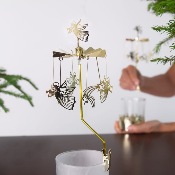 Angel chimes clips angels and stars, gold Pluto Design