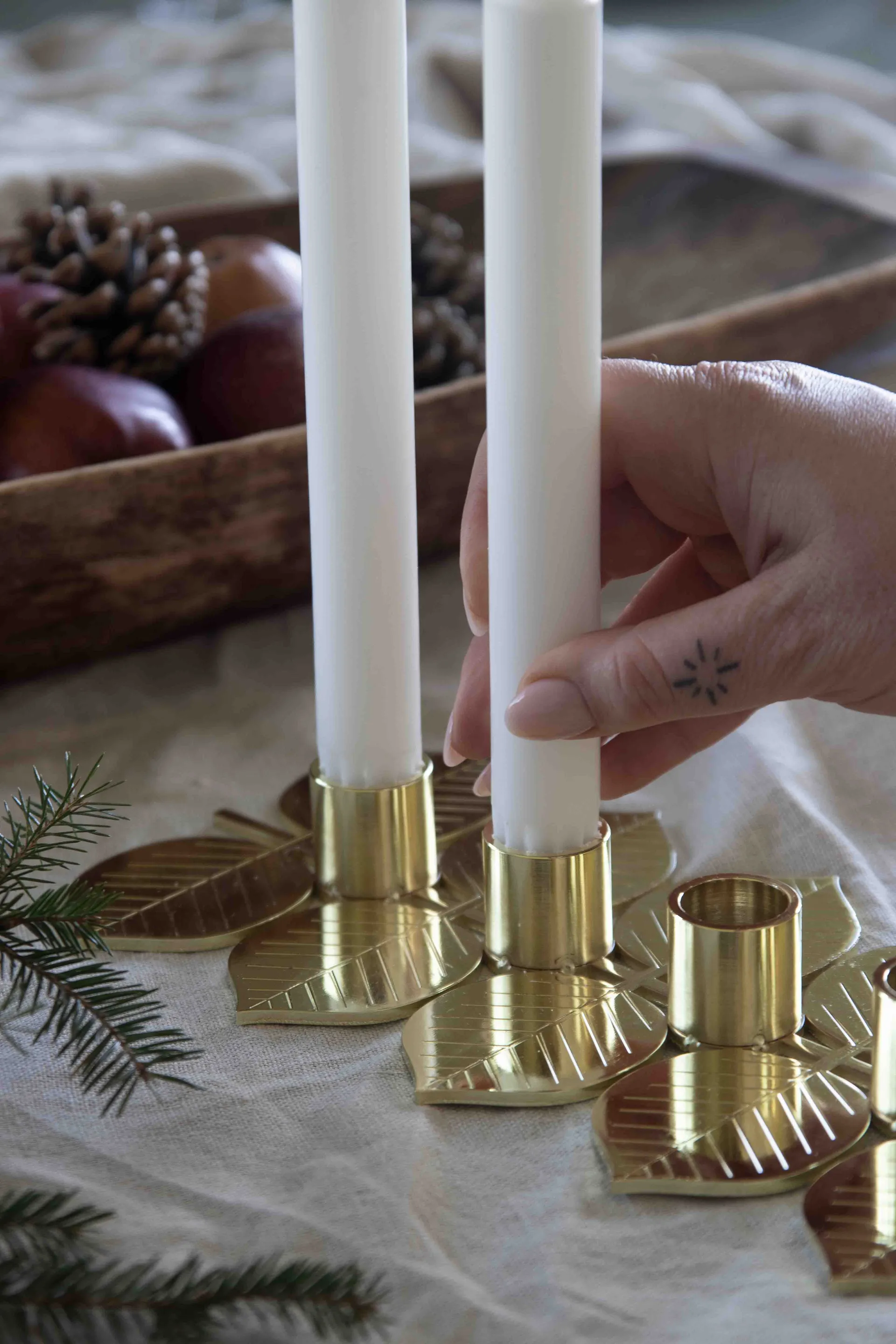 Berså Advent candle holder, Gold Pluto Design