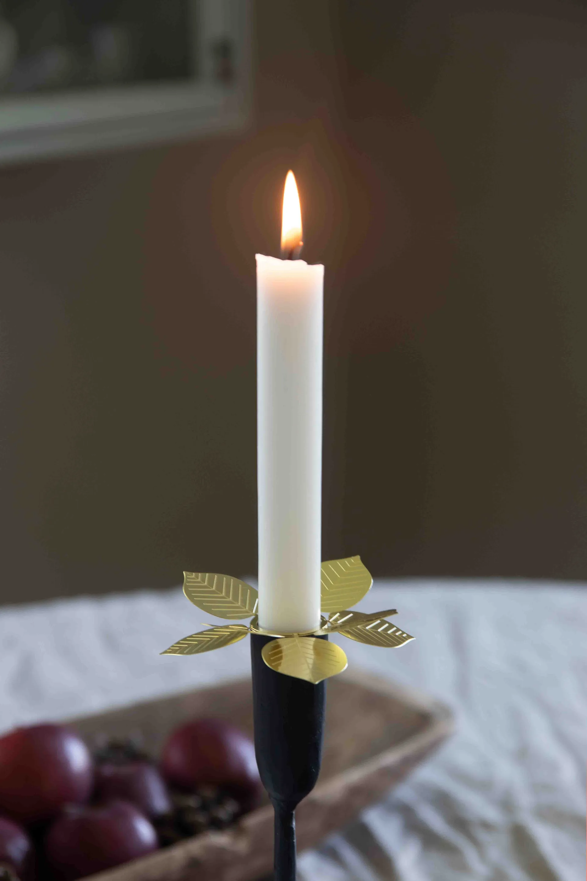 Berså candle ring Ø9.5 cm, Brass Pluto Design