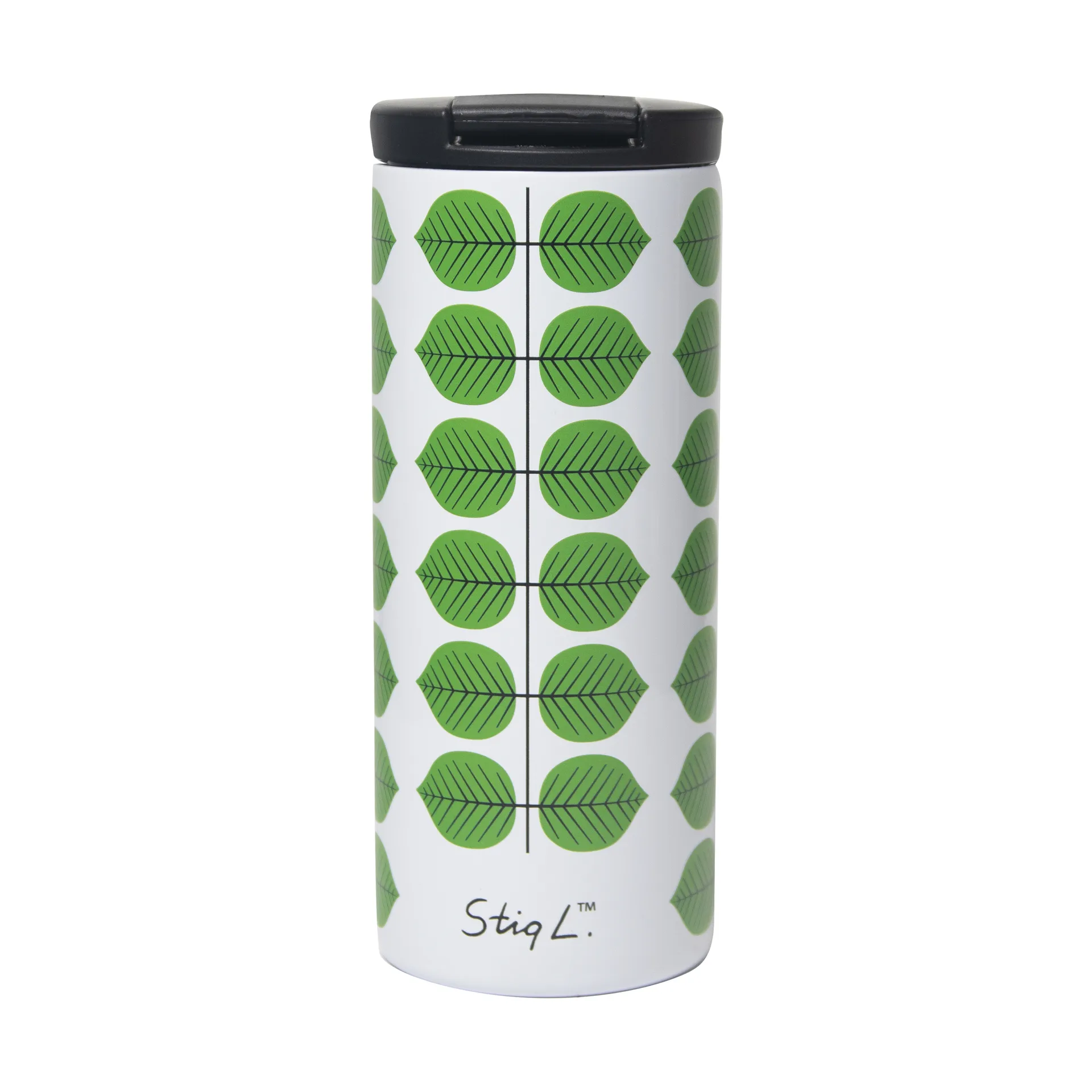 Berså thermal mug 0.35l, White-green Pluto Design