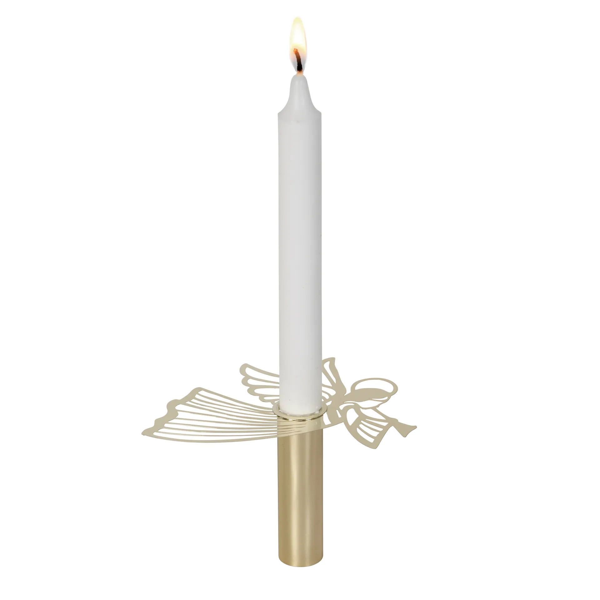 Candle holder flying angel, gold Pluto Design