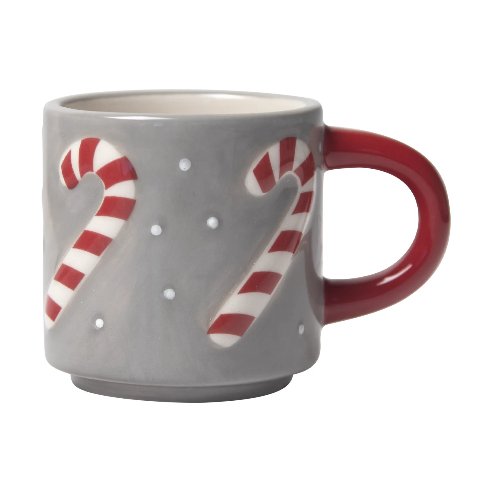 Candy cane cup, Grey-white-red Pluto Design