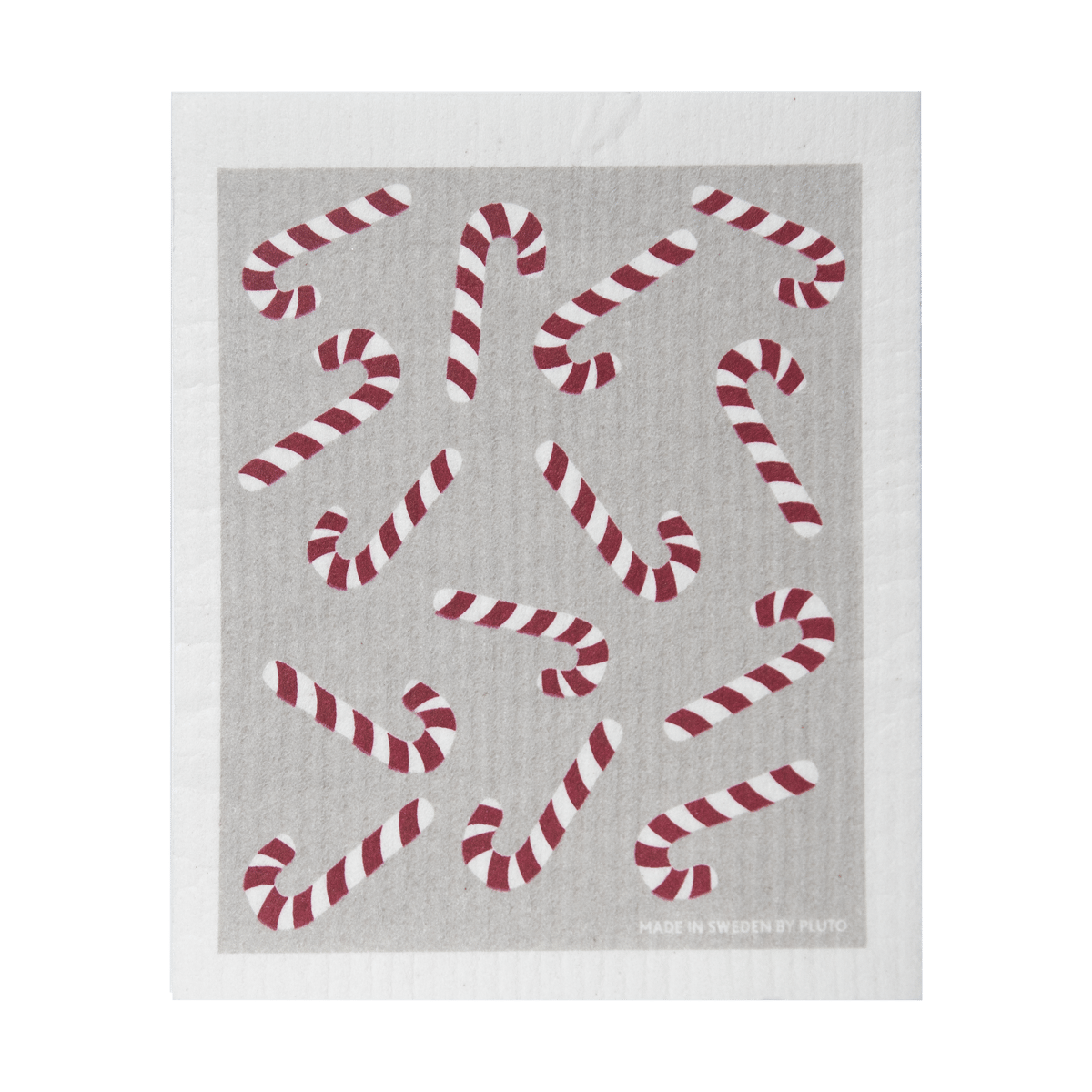 Pluto Design Candy cane dishcloth 17x20 cm White-grey-red