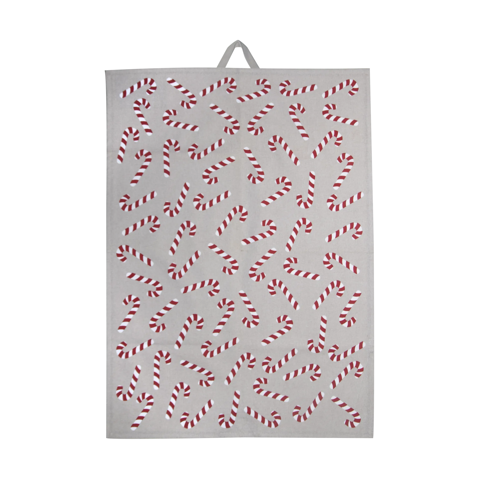 Candy cane kitchen towel 50x70 cm, White-grey-red Pluto Design