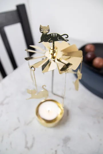 Cat family Angel Chimes - Gold - Pluto Design