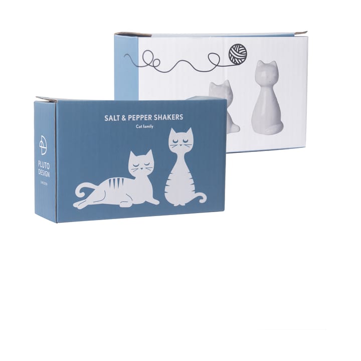 Cat salt & pepper mills - White - Pluto Design