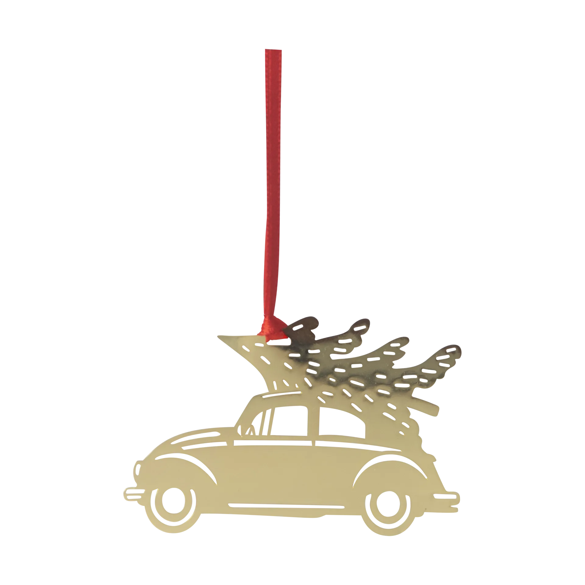 Christmas car Christmas tree bauble, Gold Pluto Design