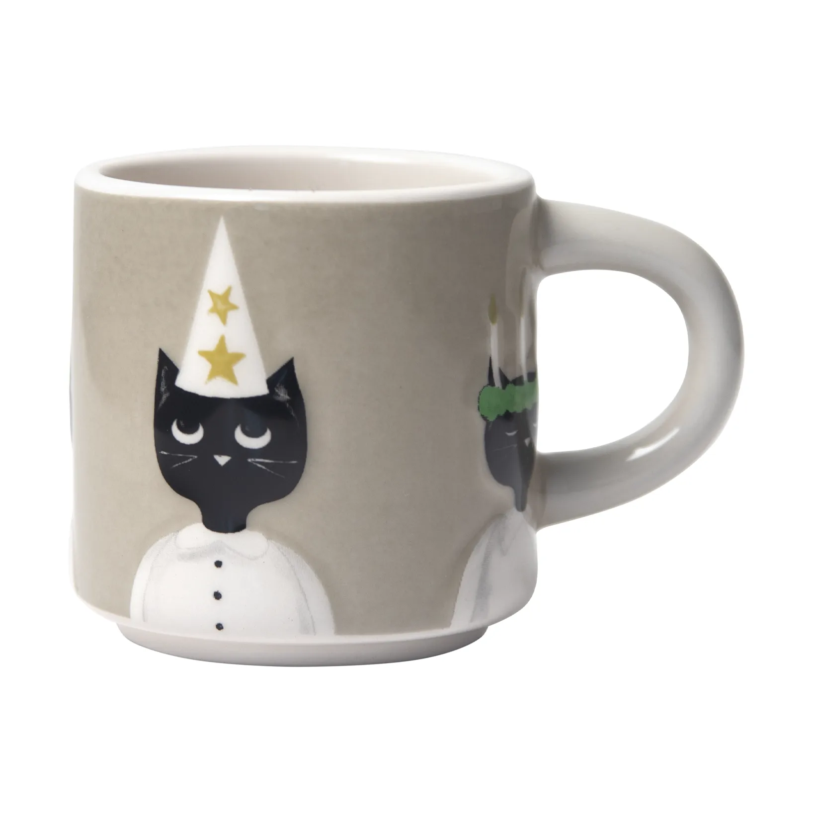 Christmas cats cup, Grey-white-black Pluto Design