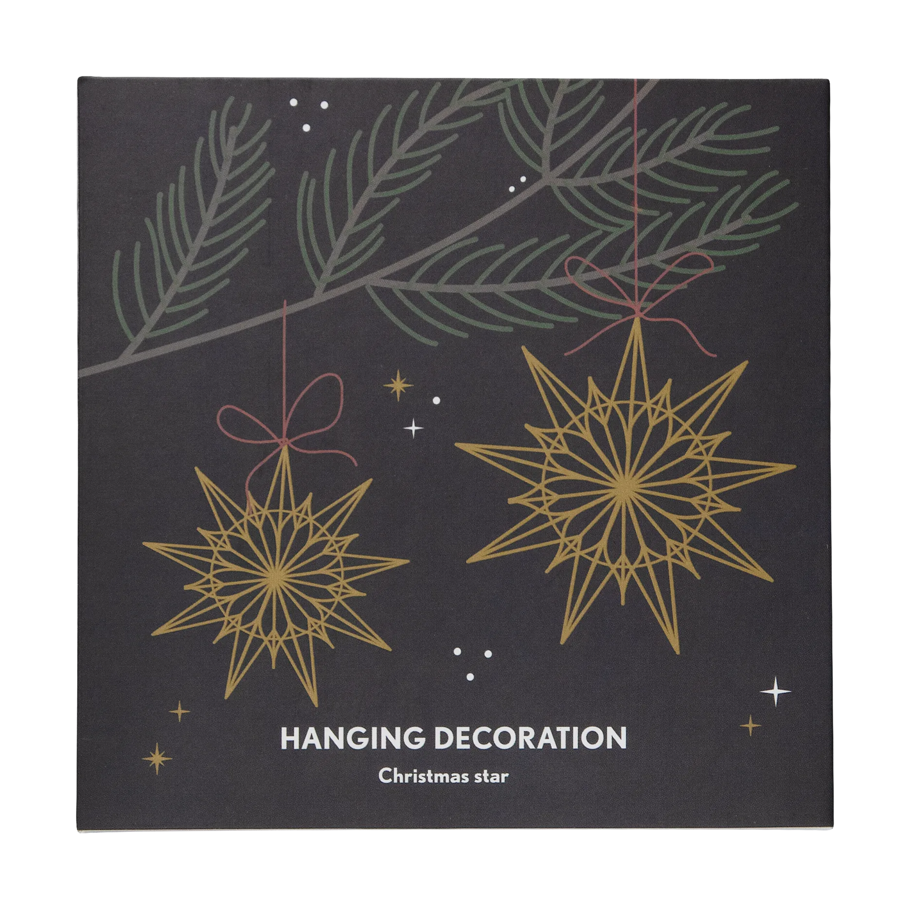 Christmas star decoration hanger, Gold Pluto Design