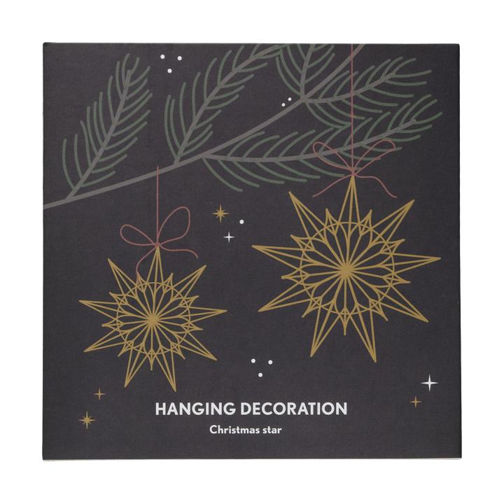 Christmas star decoration hanger, Gold Pluto Design