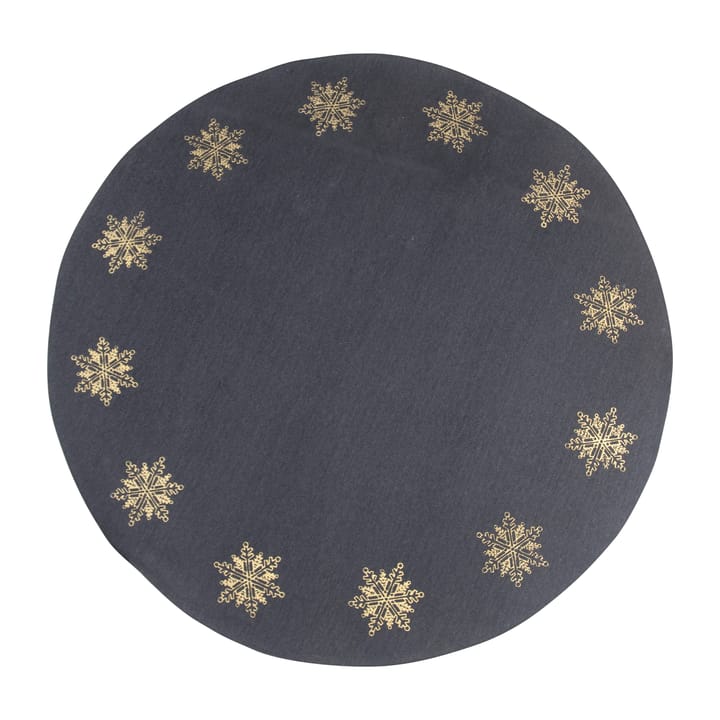 Christmas tree rug  snow star Ø110 cm - grey-gold - Pluto Design