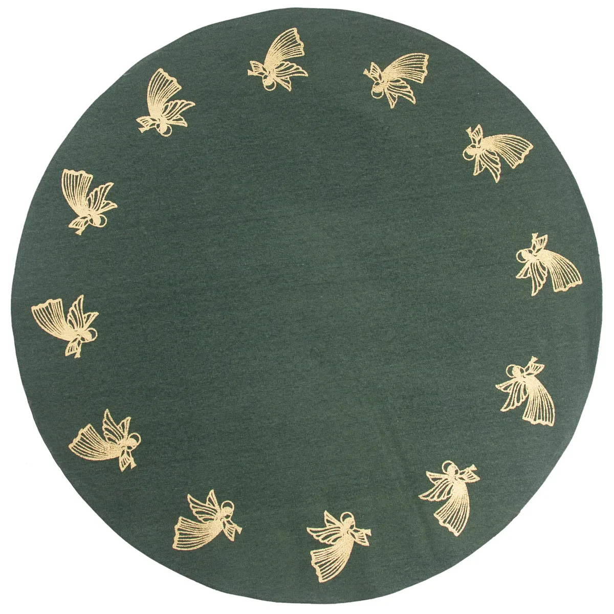 Pluto Design Christmas tree skirt flying angels green