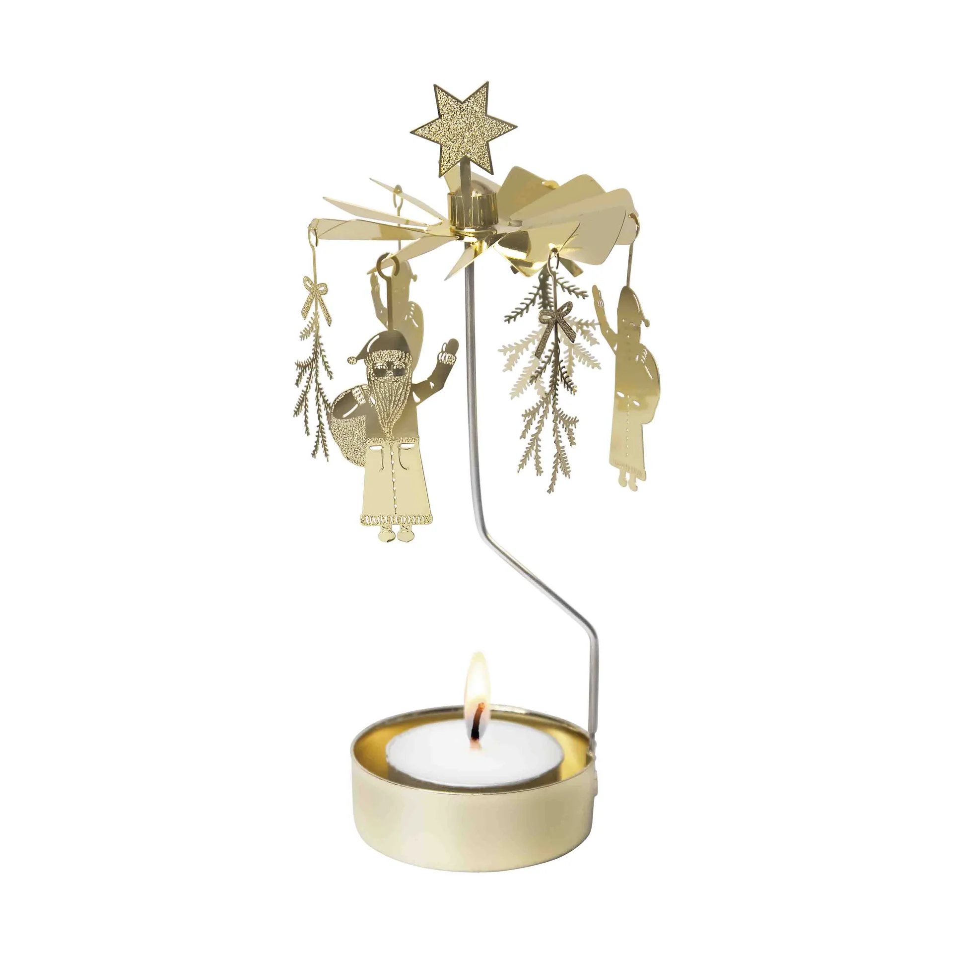 Claus angel chimes, Gold Pluto Design