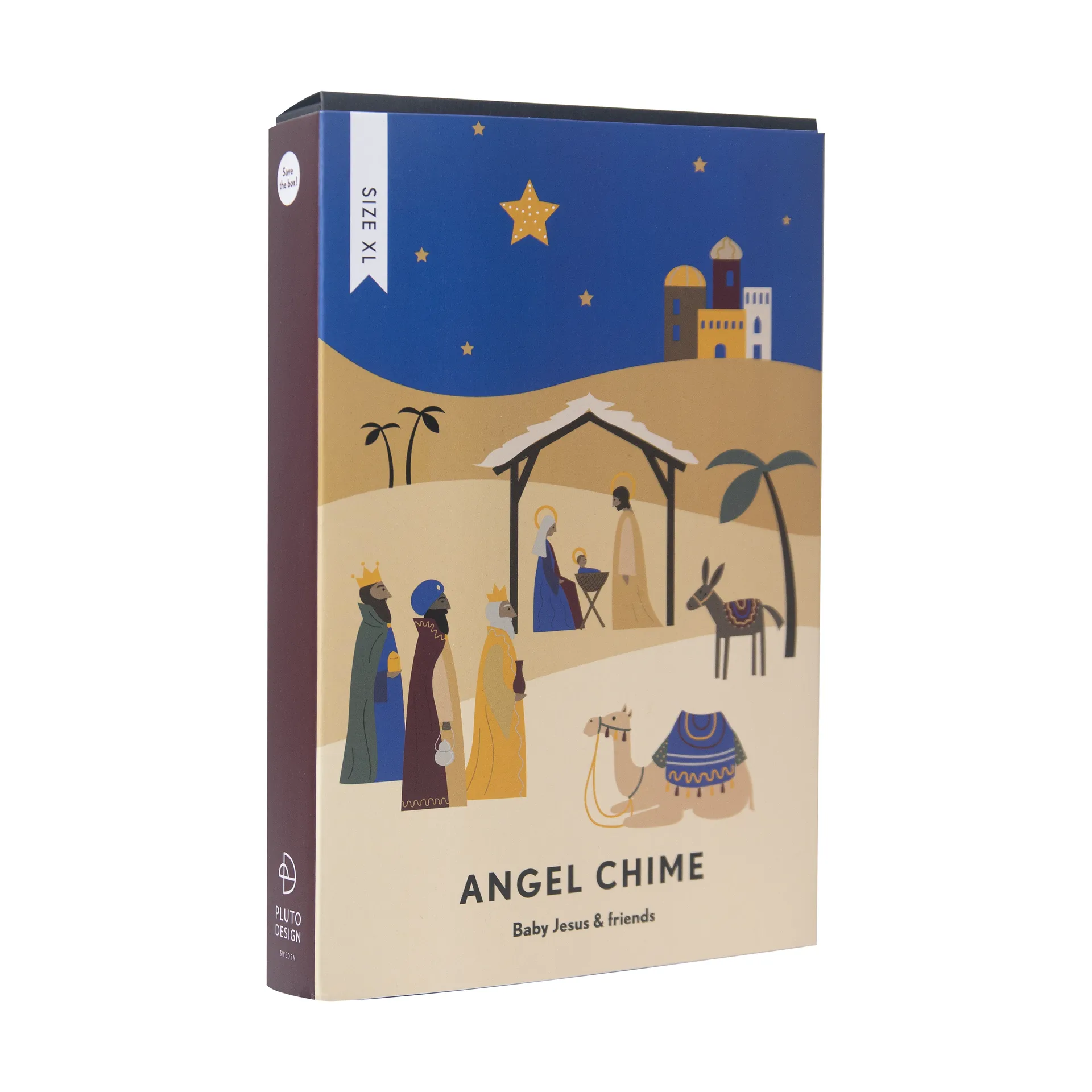 Crib Family angel chime, Gold Pluto Design