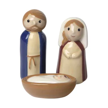 Crib family ceramic crib 3 pieces - Jesus, Joseph and Mary - Pluto Design
