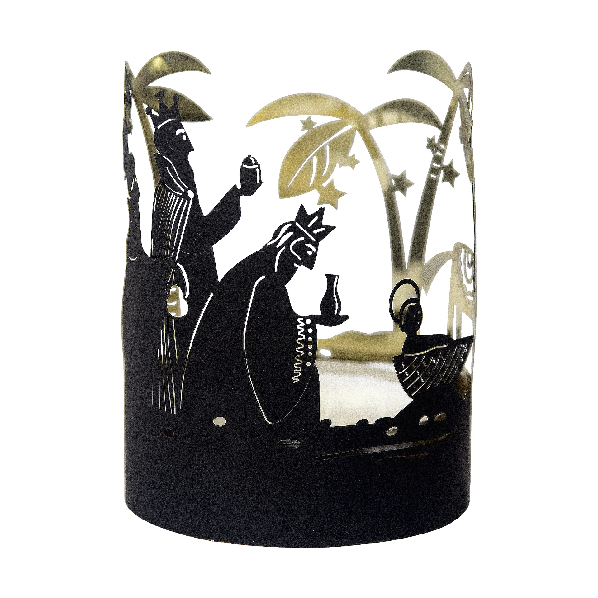 Crib Family tealight holder, Gold Pluto Design