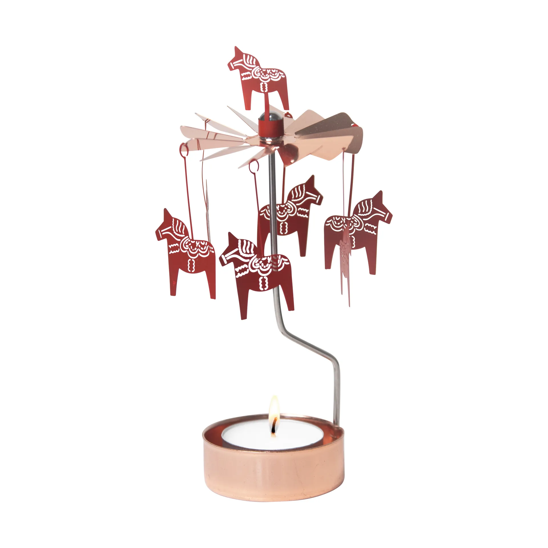Dala horse angel chimes, Copper-red Pluto Design