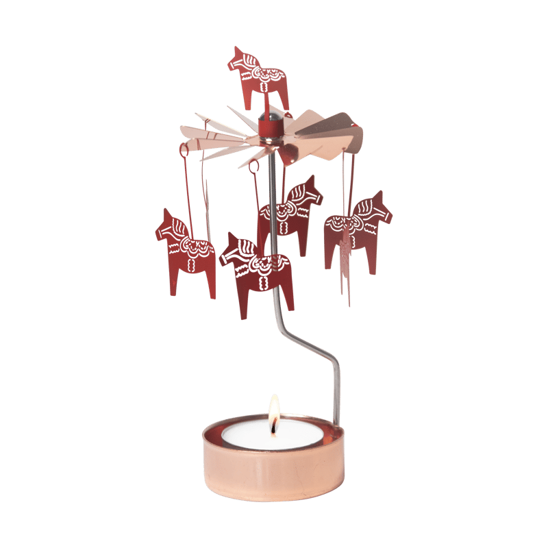 Pluto Design Dala horse angel chimes Copper-red