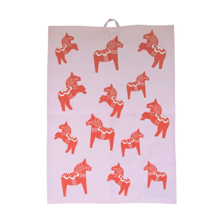 Dalahäst kitchen towel 50x70 cm - Pink-red - Pluto Design