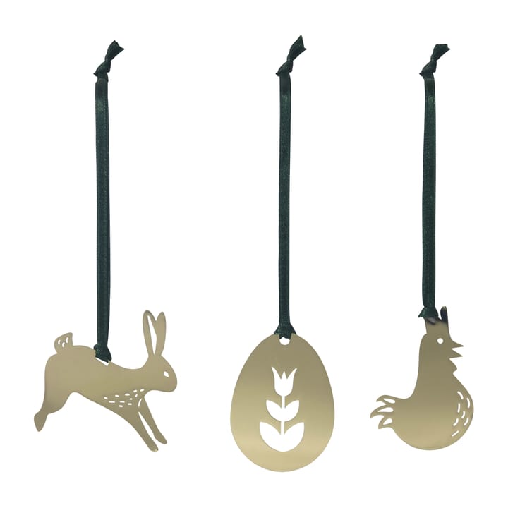 Easter decoration 3-pack - Gold - Pluto Design