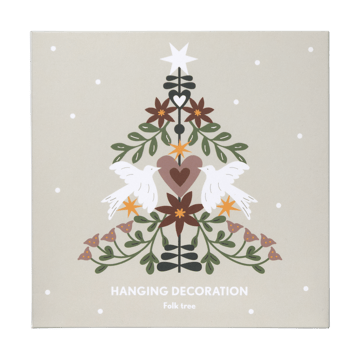 Folk tree decoration pendant - Gold - Pluto Design