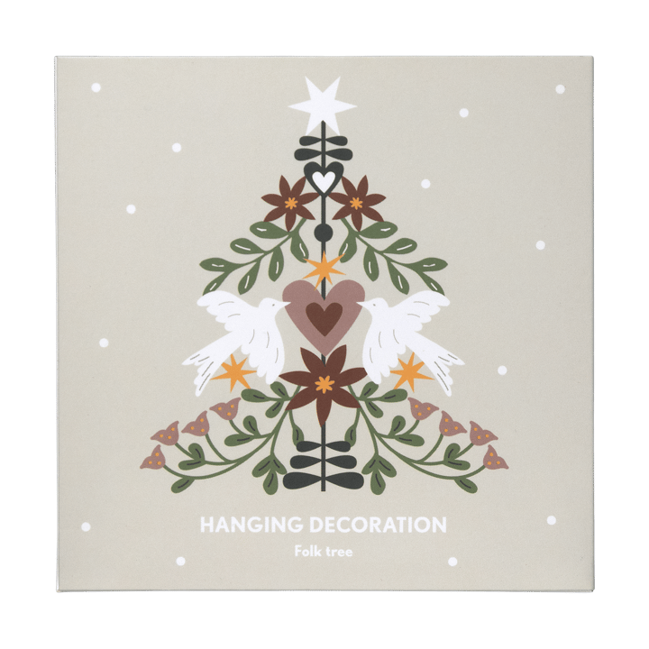 Folk tree decoration pendant, Gold Pluto Design