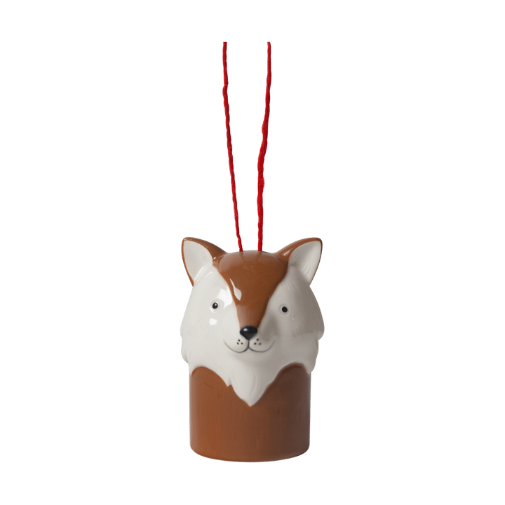 Fox - Christmas tree bauble - White-brown - Pluto Design