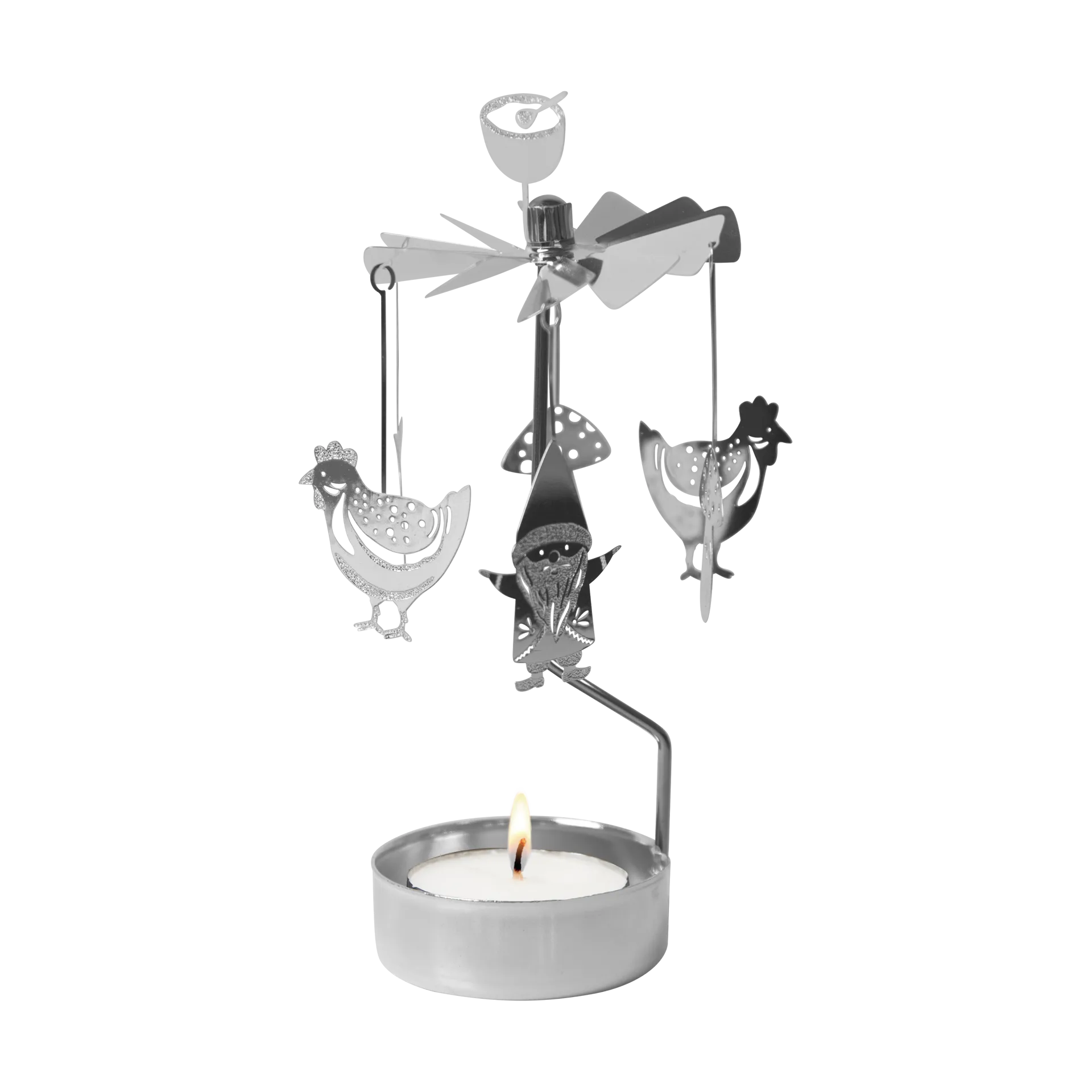 Fox & Santa angel chime, Silver Pluto Design