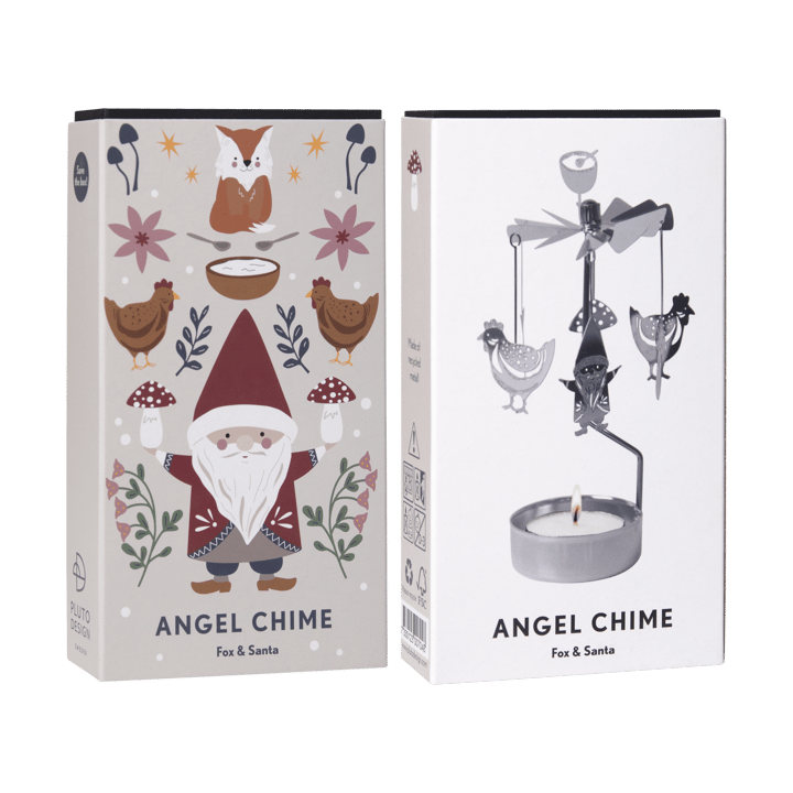 Fox & Santa angel chime, Silver Pluto Design