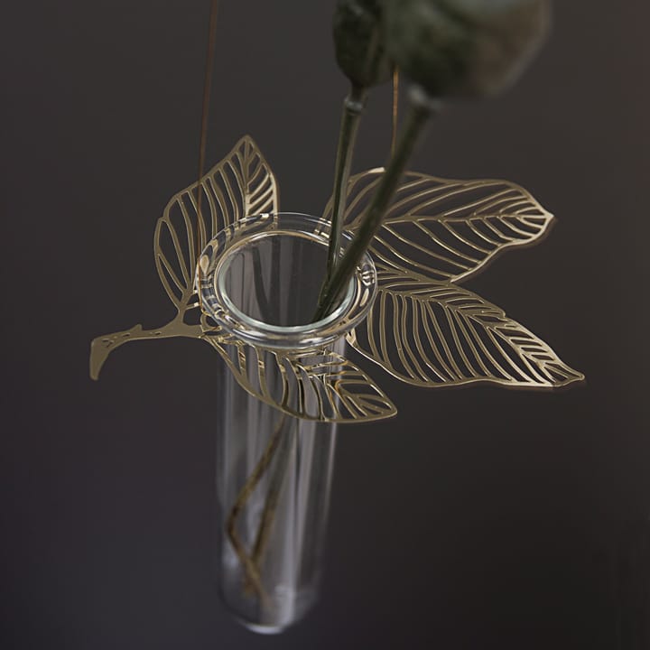 Hassel hanging vase 15 cm - clear-gold - Pluto Design