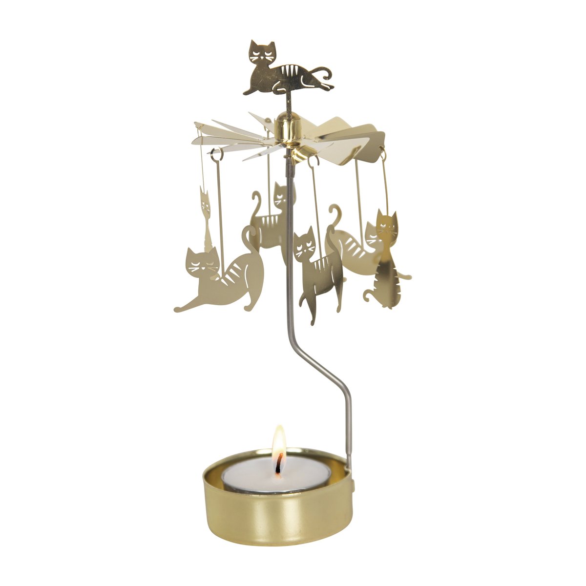 Pluto Design Kattfamilj Angel Chimes Gold | Scandinavian Design | Christmas decorations | Gold-coloured
