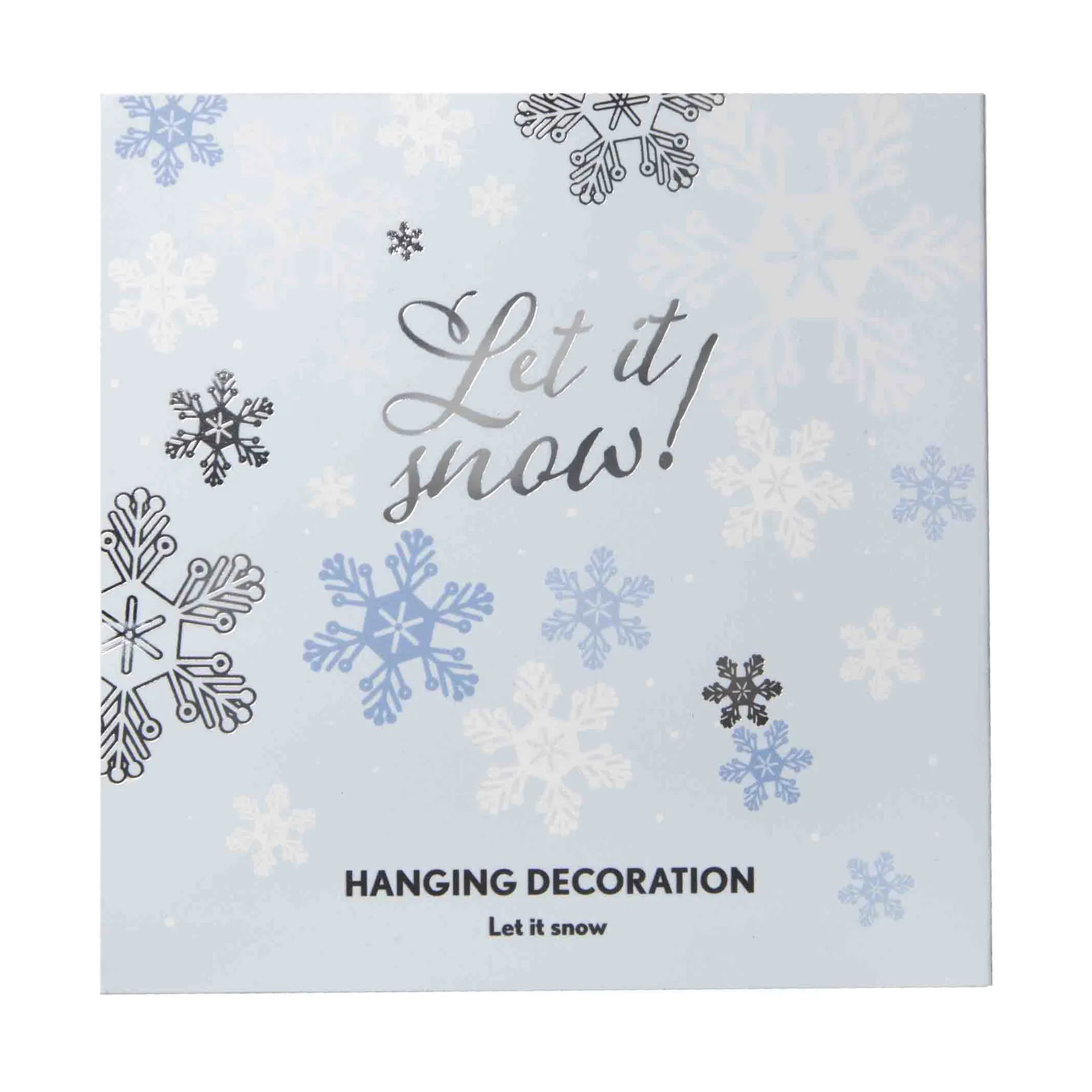 Let it snow decoration hanger, Silver Pluto Design
