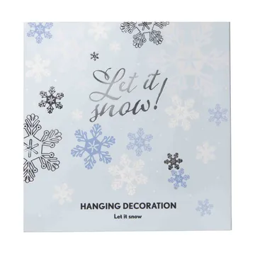 Let it snow decoration hanger - Silver - Pluto Design