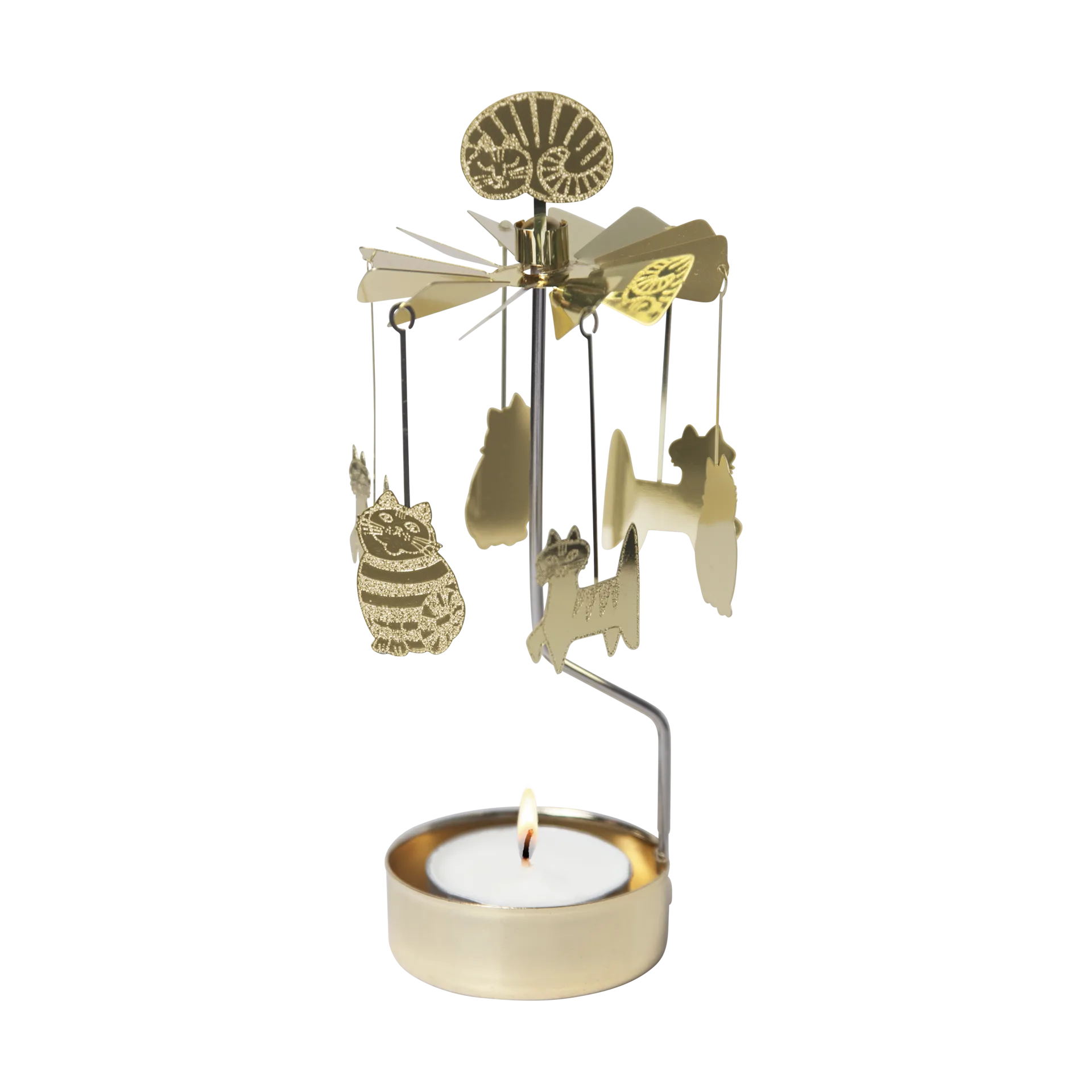 Lisa Larson cats angel chime, Gold Pluto Design