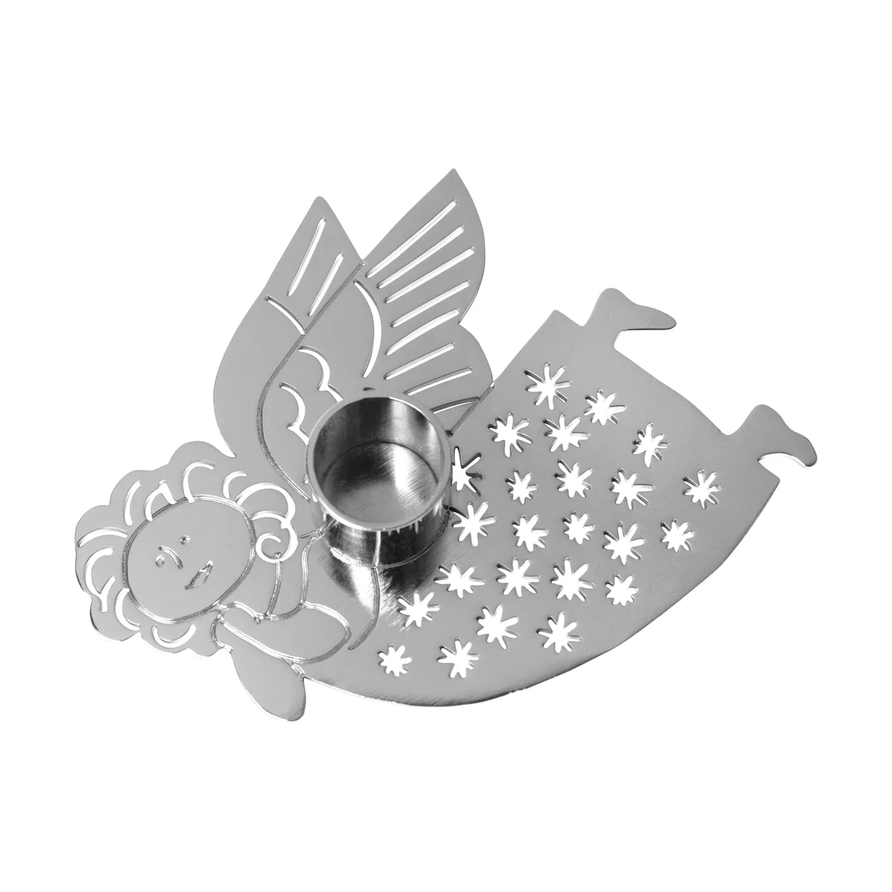 Pluto Design Lisa Larson Hanna candlestick Silver | Scandinavian Design | Candle holders | Silver-coloured