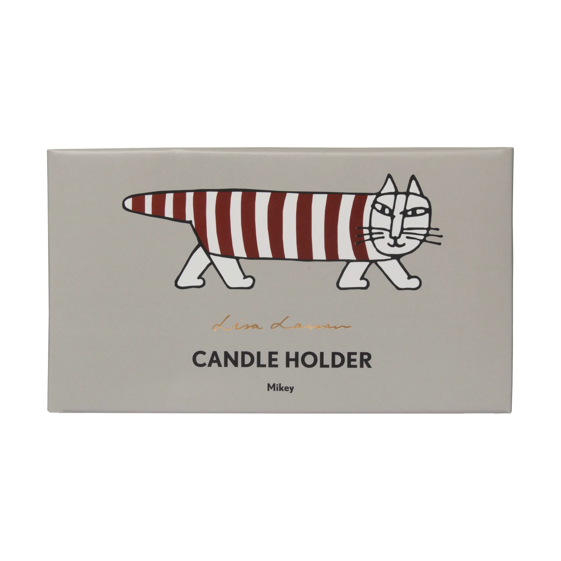 Lisa Larson Mikey candlestick, Gold Pluto Design