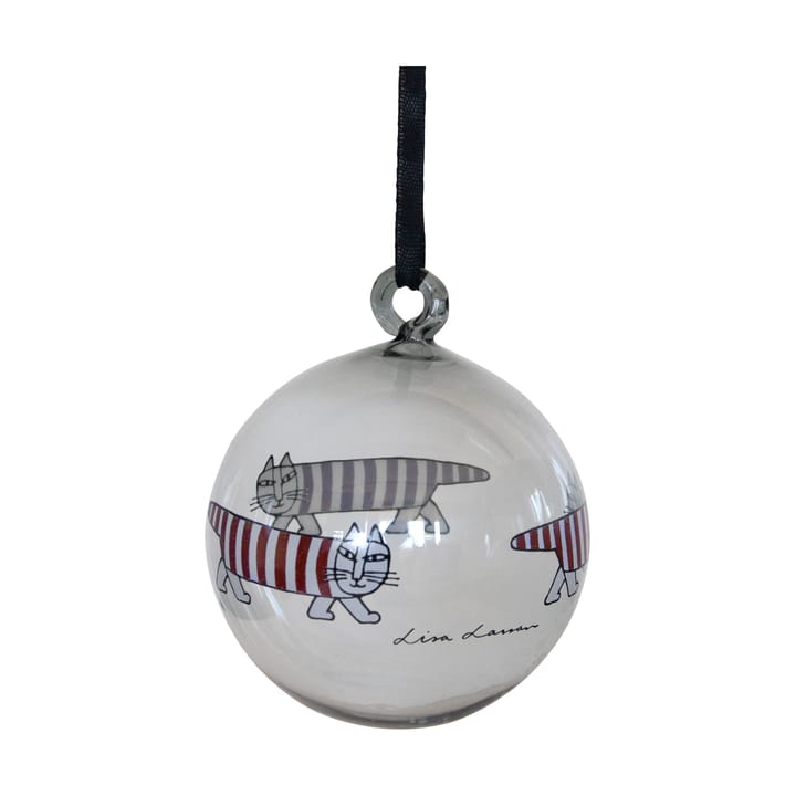 Lisa Larson Mikey Christmas ornament - Silver-red-white - Pluto Design