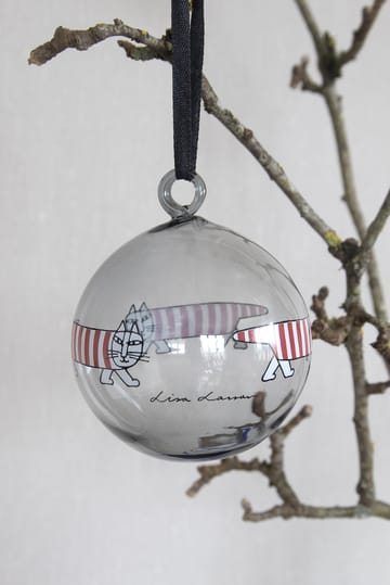 Lisa Larson Mikey Christmas ornament - Silver-red-white - Pluto Design